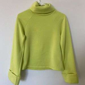 Anthropologie lime sweatshirt